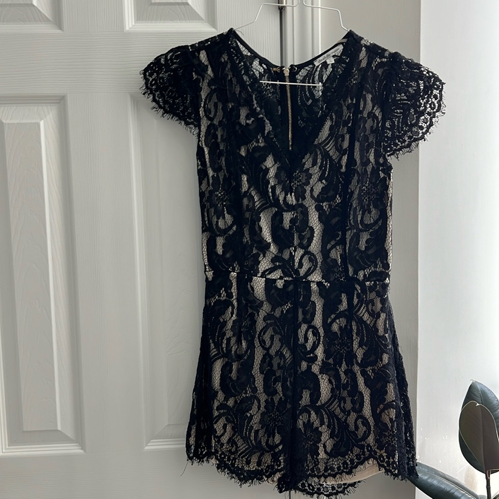 Charlotte Russe, black lace, romper, size small